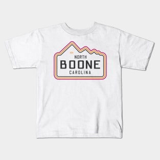 Visiting NC Mountain Cities Boone, NC Neon Range Kids T-Shirt